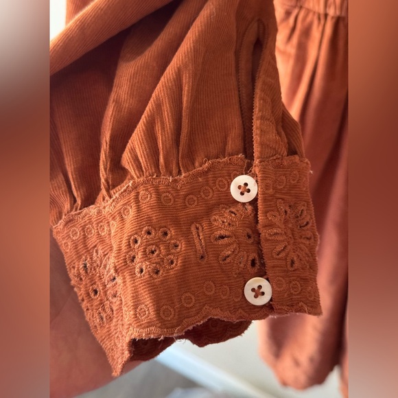 Madewell Embroidered Corduroy Square-Neck Mini Dress - Picture 4 of 5